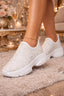 Pantofi Dama Sport din Material Textil Albi Cod: BL352P (X02)