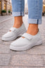 Pantofi Dama Casual din Piele Eco Intoarsa Gri Cod: 31058-5-17 (X02)