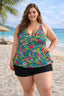 Costum de Baie din Doua Piese Verde Cod : 8186 (013)