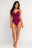 Costum de Baie Intreg Burgundiu Cod : W143 (03)
