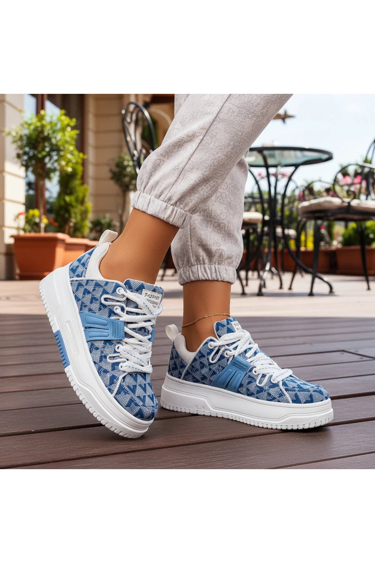 Sneakersi Dama din Denim Albastri Cod: ABO-1569 (X02) Imagine principală a produsului