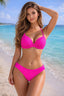 Costum de Baie din Doua Piese Roz Cod : LM063 (01)