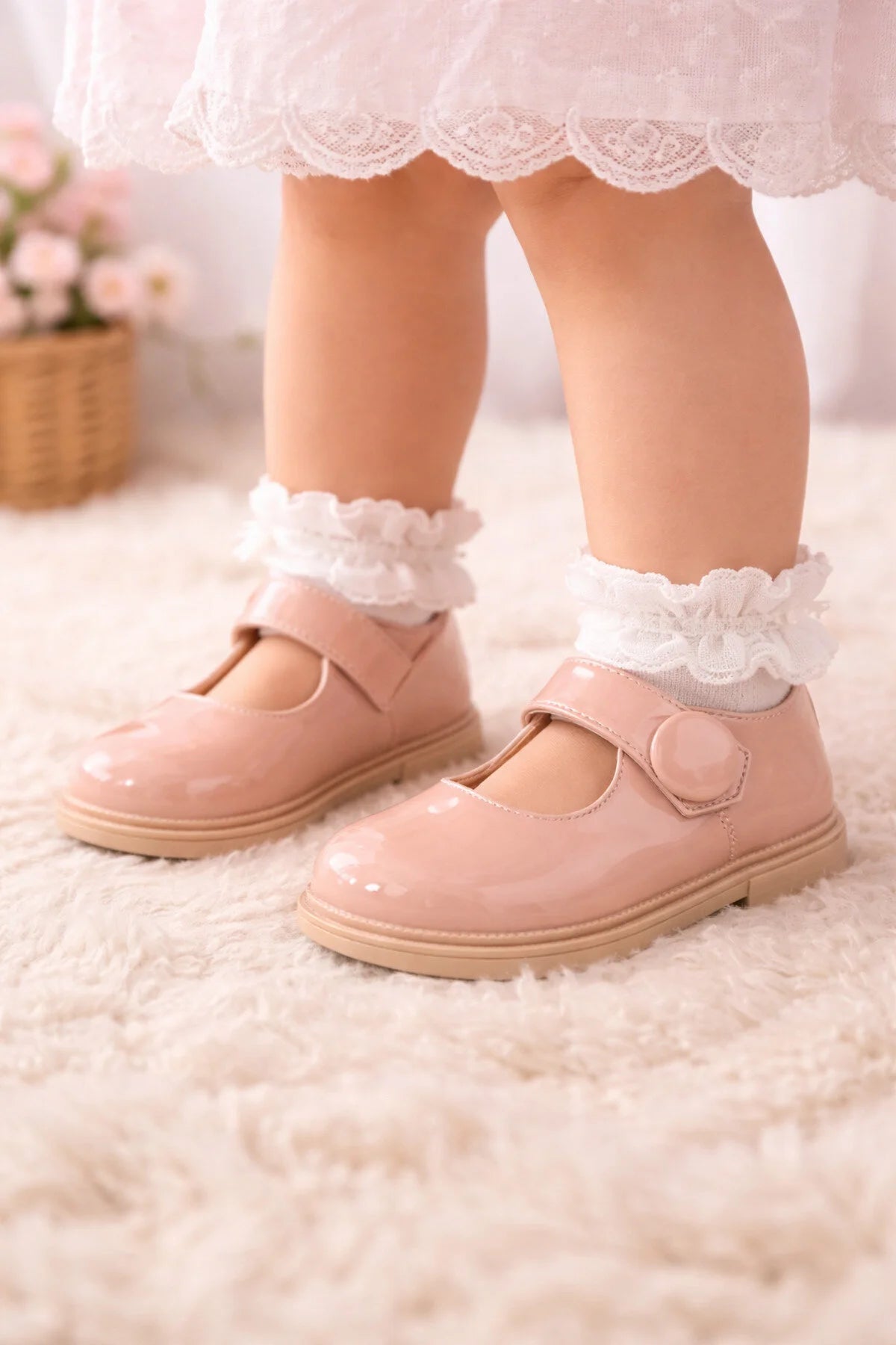 Mocasini Copii din Piele Eco Lacuita Roz Cod: 2129 (X01) Imagine secundară a produsului