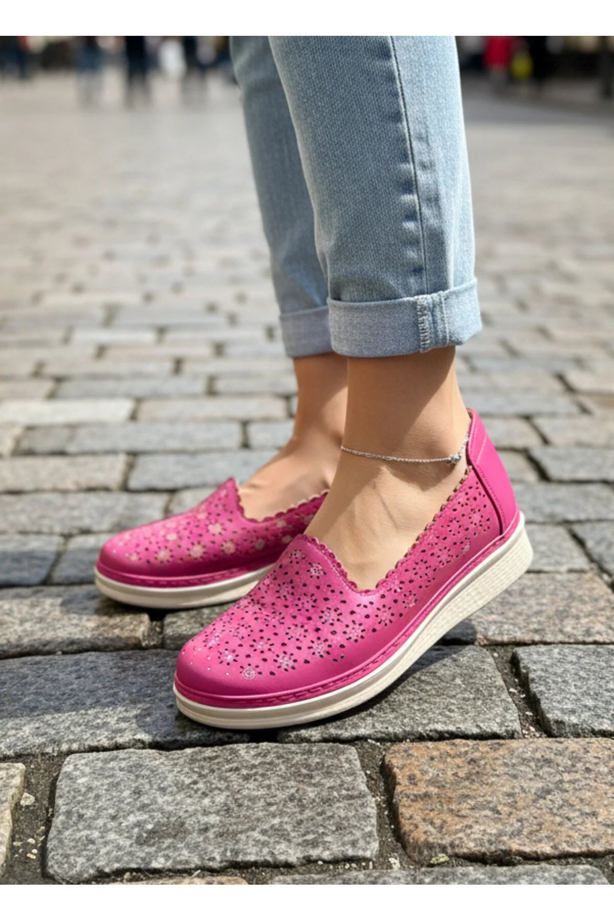 Pantofi Dama Casual din Piele Ecologica Roz Cod: H58 (X02) Imagine secundară a produsului
