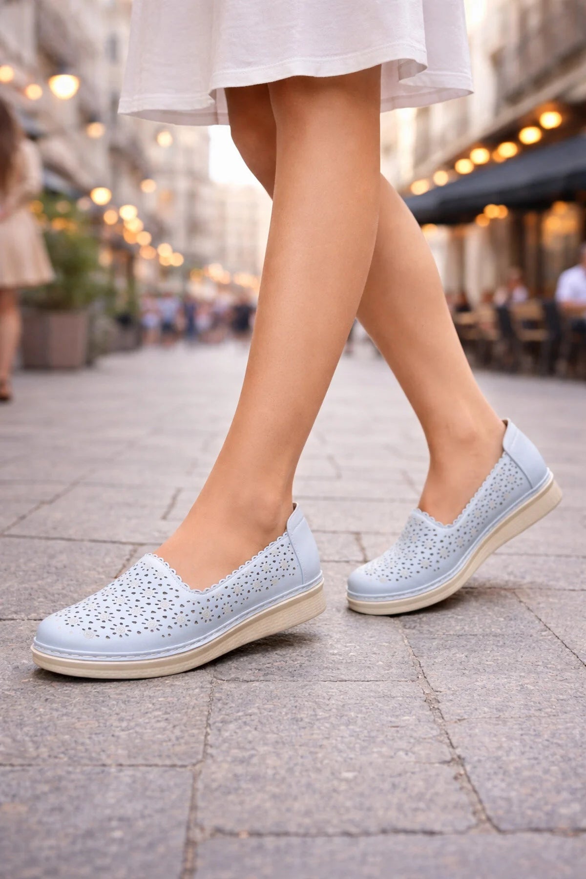 Pantofi Dama Casual din Piele Ecologica Albastri Cod: H58 (X02) Imagine principală a produsului