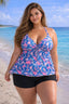 Costum de Baie din Doua Piese Albastru Cod : Y3055 (013)