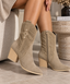 Ciocate Dama din Piele Eco Intoarsa Crem Cod: WS156 (B3)