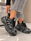 Pantofi Dama Sport din Piele Ecologica Negrii Cod: BL566 (A6)