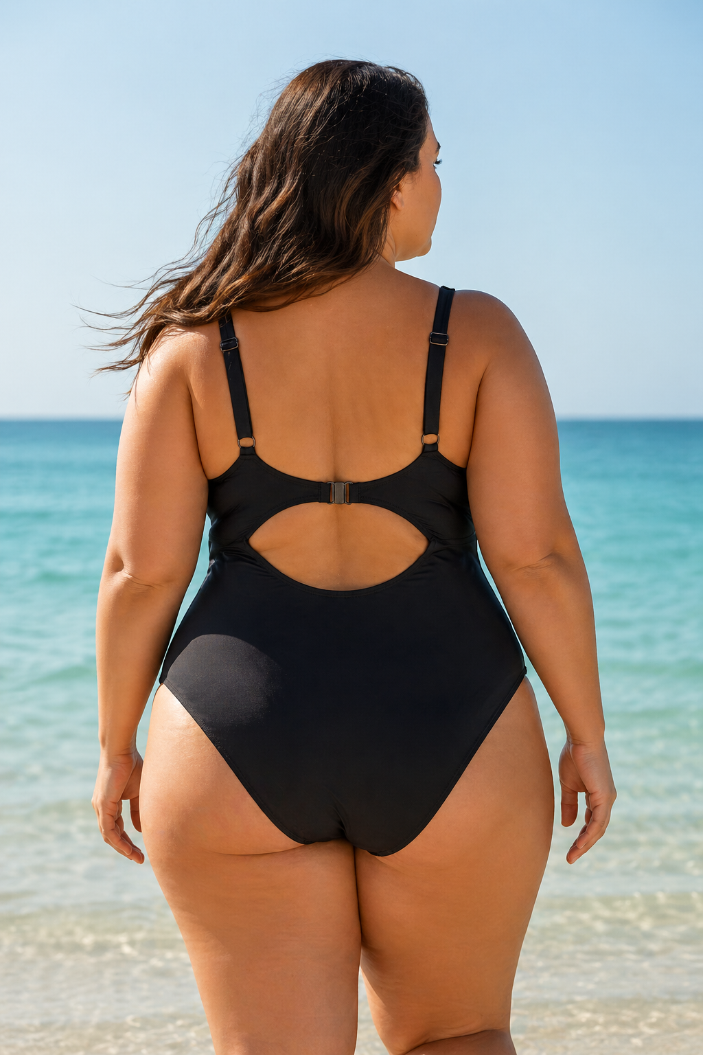 Costum de Baie Intreg Negru Cod : LM080 (04)