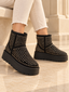 Ghete Dama din Piele Ecologica Intoarsa Negre Cod: B009 (E3)