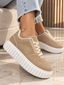 Pantofi Dama Sport din Piele Eco Intoarsa Maro Cod: LA335 (A9)
