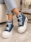 Sneakersi Dama din Denim Albastri Cod: LA310 (A1)