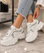 Pantofi Dama Sport din Piele Ecologica Albi Cod: RA2132 (A4)