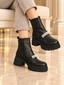 Ghete Dama din Piele Ecologica Negre Cod: 2408 (X02)