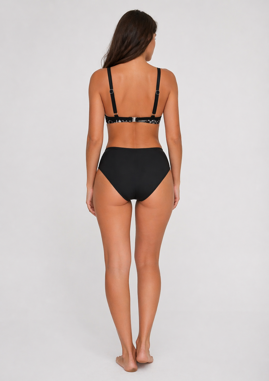 Costum de Baie din Doua Piese Negru Cod : Y9102-1 (010) Imagine secundară a produsului