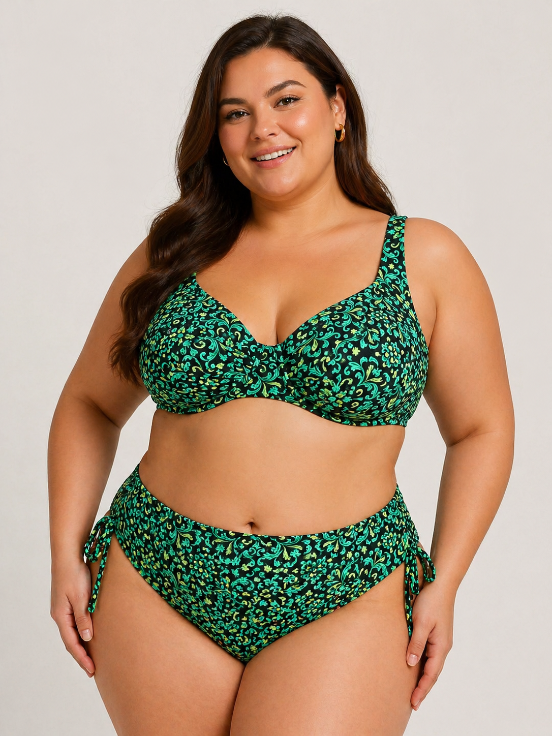 Costum de Baie din Doua Piese Verde Cod : LM081 (01) Imagine principală a produsului