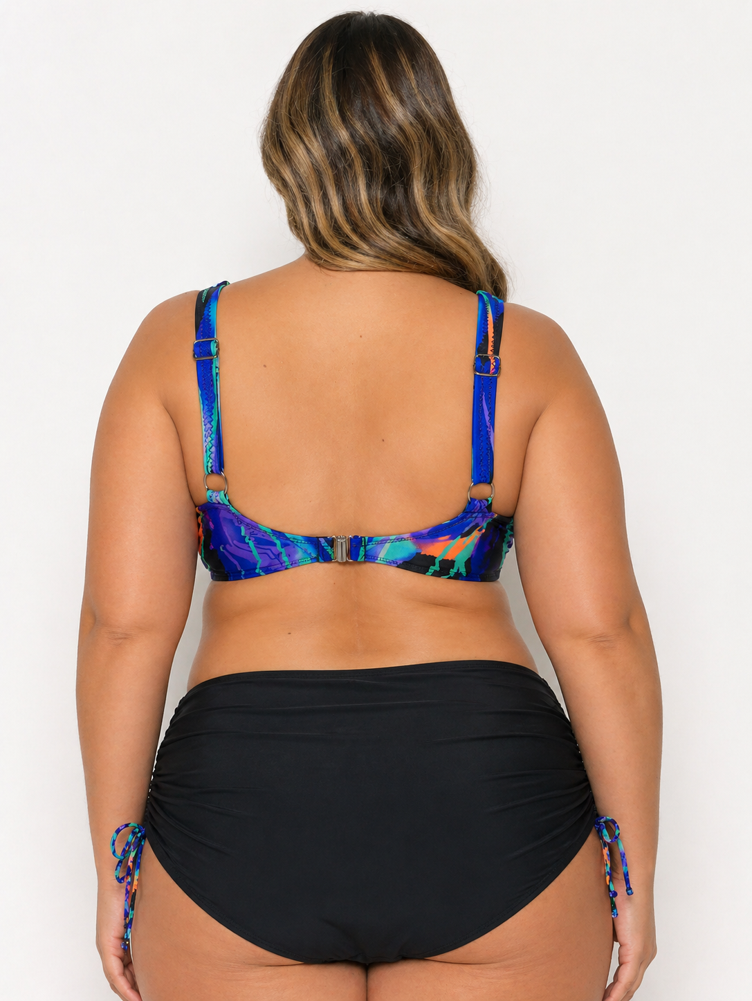 Costum de Baie din Doua Piese Albastru Cod : Y9107-1 (03)