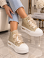 Sneakersi Dama din Denim Aurii  Cod: LA310 (A5)