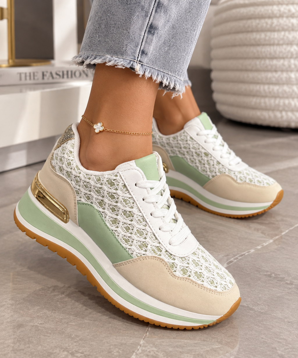 Pantofi Dama Sport din Piele Ecologica Albi Cod: AD-187 (A3)