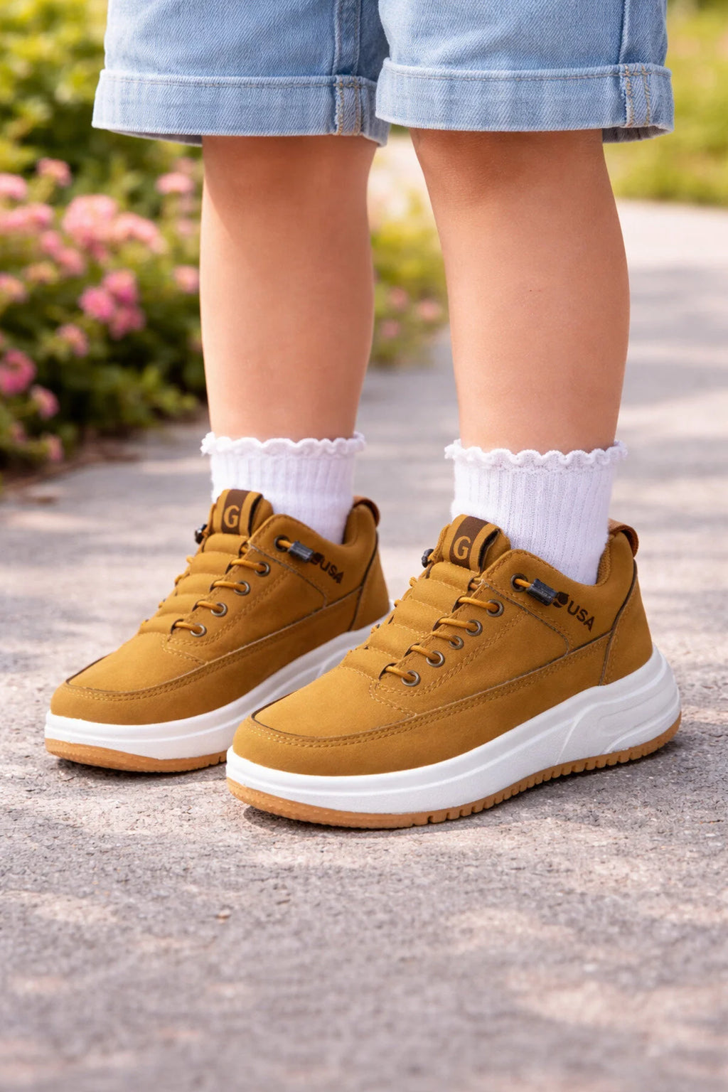 Pantofi Sport Copii din Piele Ecologica Maro Cod: DX-26  (X03)