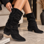 Ciocate Dama din Piele Eco Intoarsa Negre Cod: YL283 (A2)