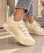 Pantofi Dama Sport din Piele Ecologica Bej Cod: BL670P (A6)