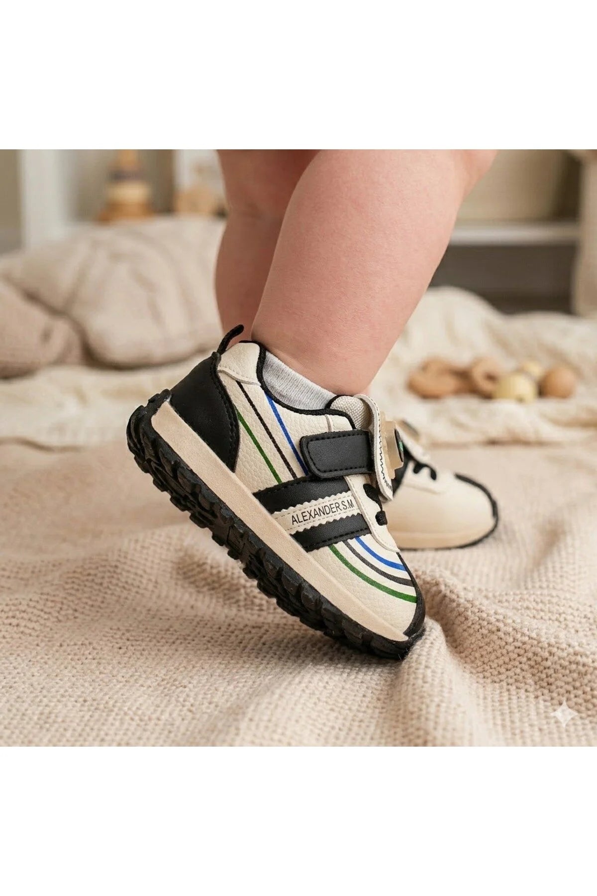 Pantofi Sport Copii din Piele Ecologica Negri Cod: 0730-54A (X03)