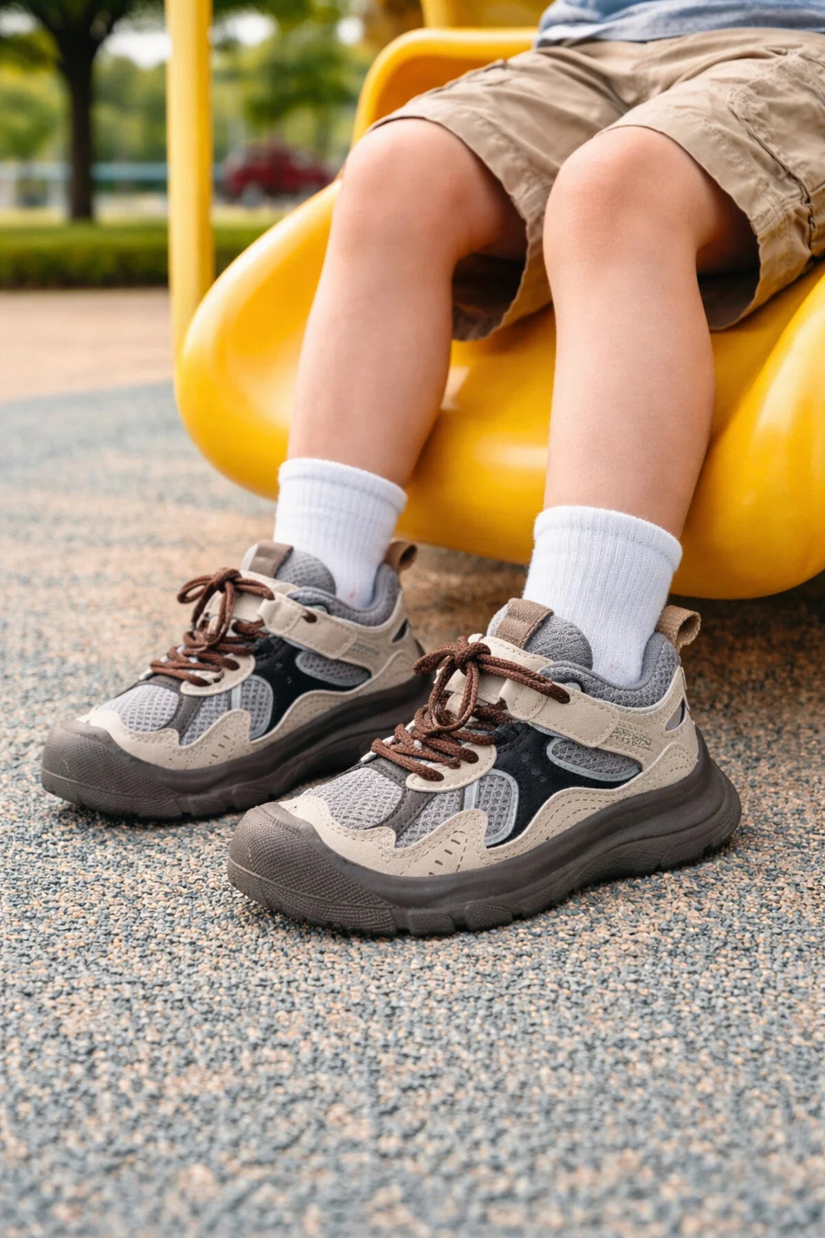 Pantofi Sport Copii din Piele Ecologica Gri Cod: T843-2 (X03) Imagine secundară a produsului