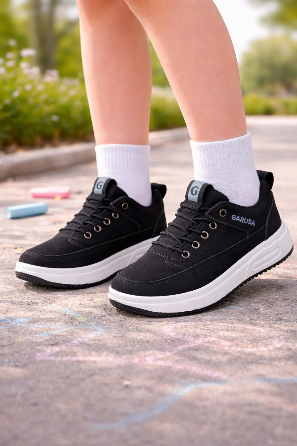 Pantofi Sport Copii din Piele Ecologica Negrii Cod: DX-26  (X03)