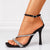 Sandale Dama cu Toc Negre din Piele Eco Satinata Cod: H702 (O3)