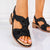 Sandale Dama cu Toc Negre din Piele Eco Cod: HU506 (Q1)
