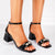 Sandale Dama cu Toc Negre din Piele Ecologica Cod: Y761 (T1)
