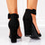 Sandale Dama cu Toc Negre din Piele Eco Lacuita Cod: XKK161A (T2)