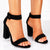 Sandale Dama cu Toc Negre din Piele Eco Lacuita Cod: XKK161A (T2)