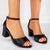 Sandale Dama cu Toc Negre din Piele Ecologica Cod: XKK566A (M6)