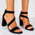 Sandale Dama cu Toc Negre din Piele Ecologica Cod: XKK535 (P3)