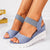 Sandale Dama cu Talpa Ortopedica Albastre din Piele Eco Cod: YH-31 (E5)