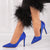 Pantofi Dama Stiletto Albastri din Piele Ecologica Cod: M559 (P2)