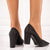 Pantofi Dama cu Toc Negri din Material Textil Cod: HF-129 (P3)