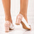 Pantofi Dama cu Toc Bej din Piele Eco Lacuita Cod: 9540-4 (Q3)