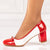 Pantofi Dama cu Toc Rosii din Piele Eco Lacuita Cod: 9540-3 (U1)