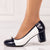 Pantofi Dama cu Toc Albastri din Piele Eco Lacuita Cod: 9540-2 (U2)