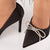 Pantofi Dama Stiletto Negri din Material Satinat Cod: M551 (T3)