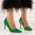 Pantofi Dama Stiletto Verzi din Piele Ecologica Cod: 5707-10 (I4)