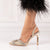 Pantofi Dama cu Toc Aurii din Piele Ecologica Cod: LT05 (S3)
