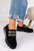 Pantofi Dama Casual Negri din Piele Eco Intoarsa Cod: 853 (F1)